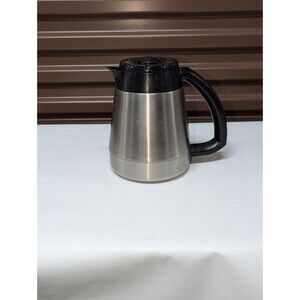 Stainless Steel 1.5L Silver & Black Coffee Carafe Unbranded